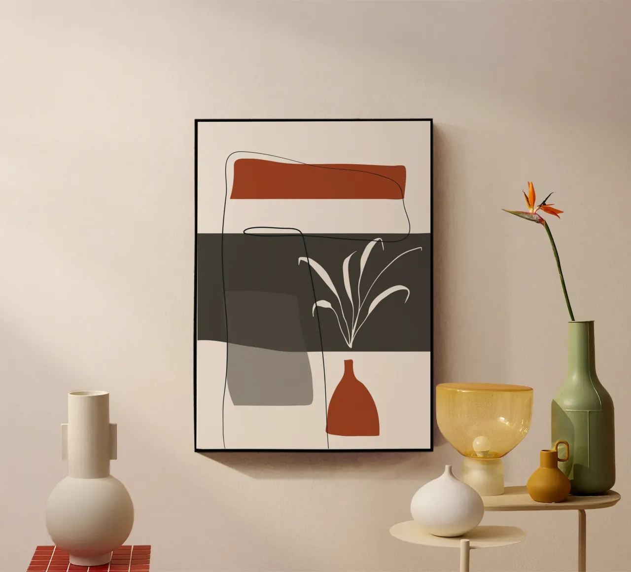 Abstract lines and blocks Acryl-Glas von edsonramosart