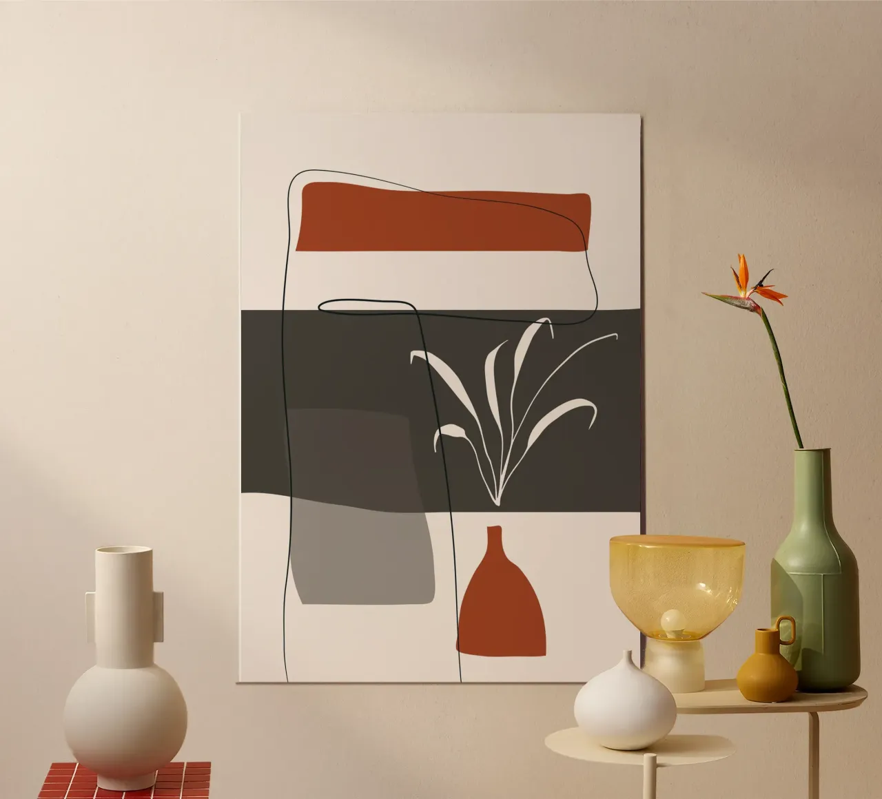 Abstract lines and blocks Alu-Dibond von edsonramosart