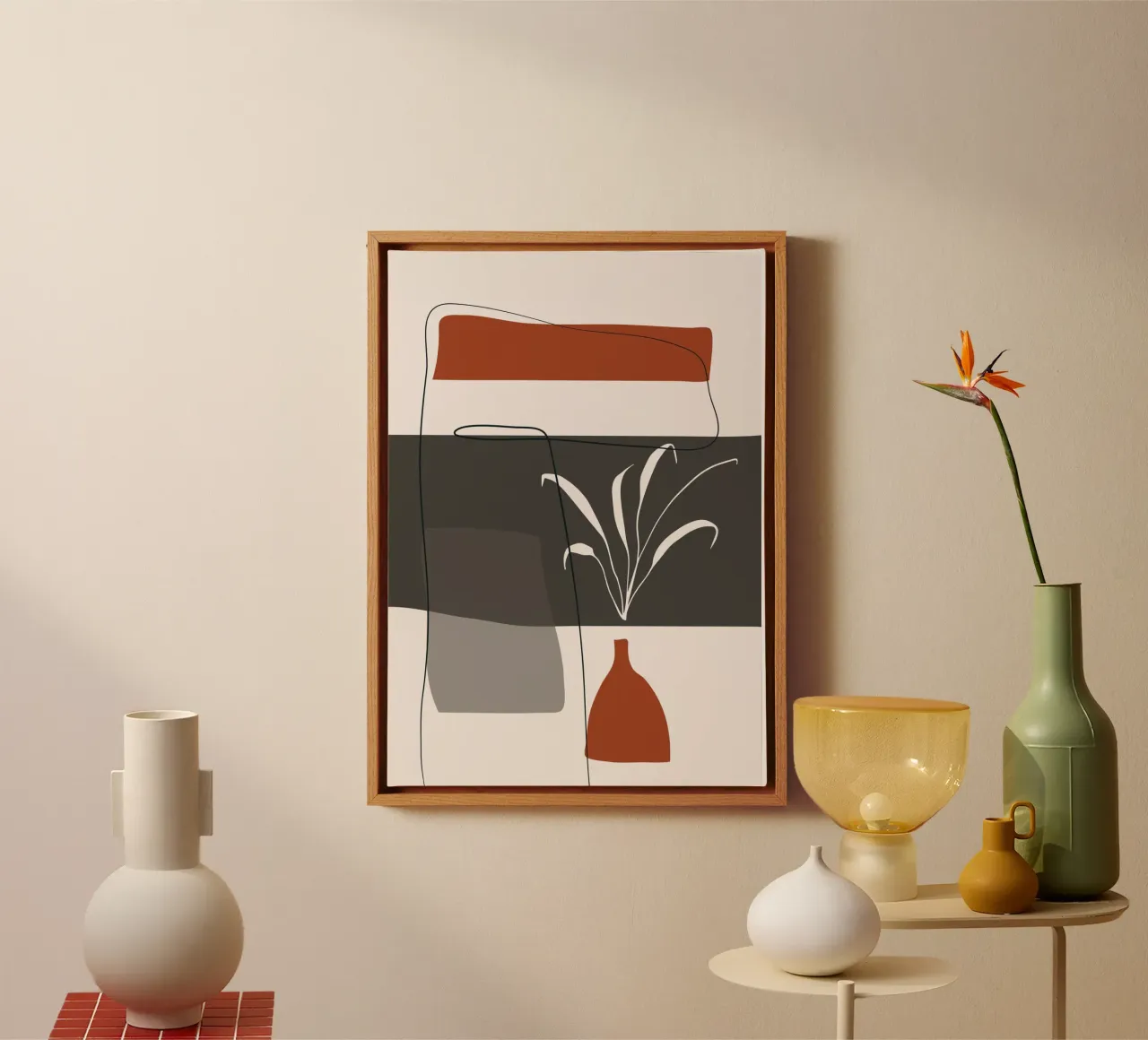Abstract lines and blocks canvas by edsonramosart