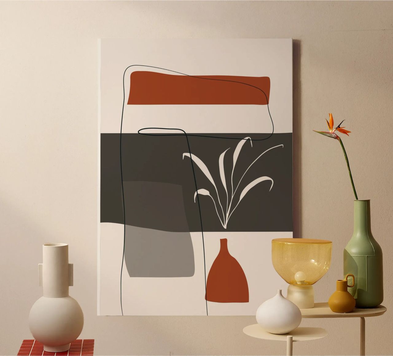 Abstract lines and blocks Leinwand von edsonramosart
