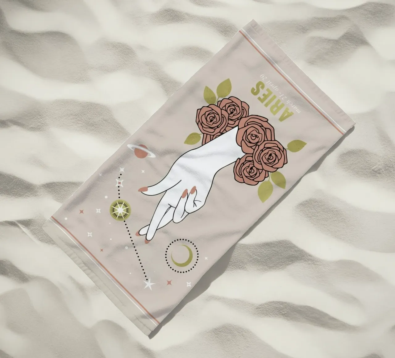Aries beach towel by cafelab