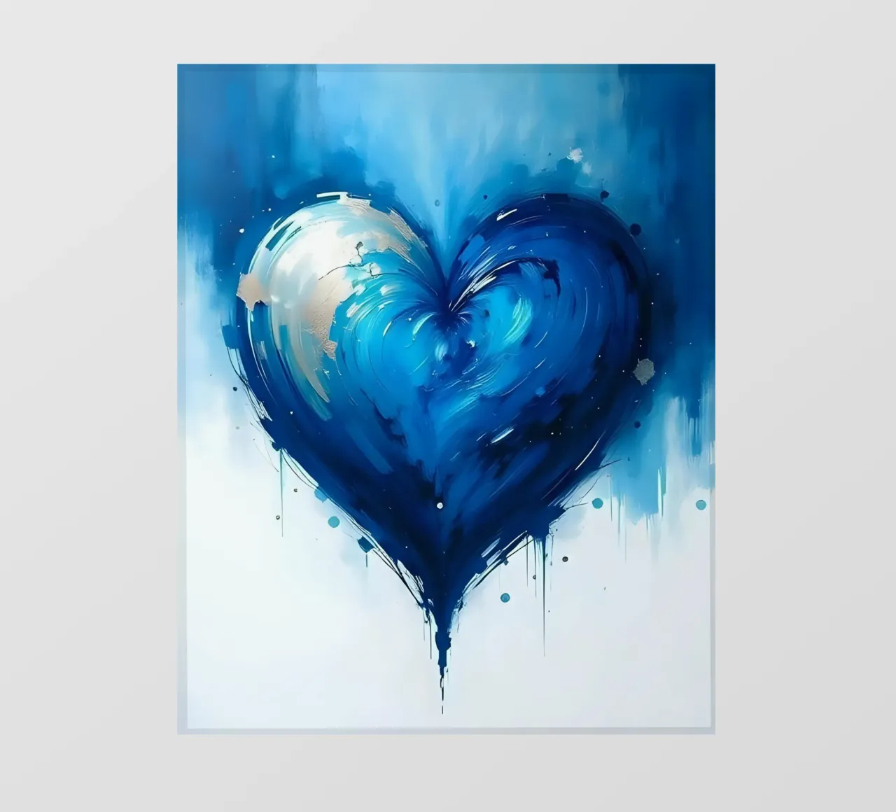 cuore_blu_argento_5 telo in pvc da Pink- und LoveArt by LK