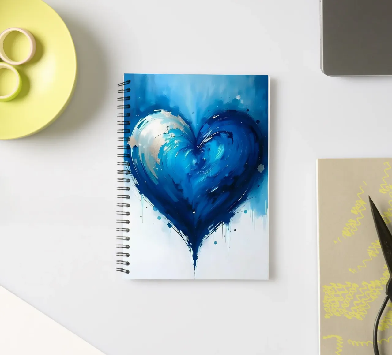 cuore_blu_argento_5 diario ad anelli da Pink- und LoveArt by LK