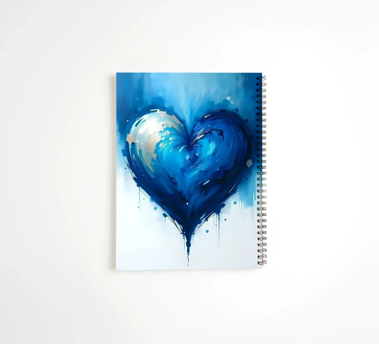 cuore_blu_argento_5 diario ad anelli da Pink- und LoveArt by LK