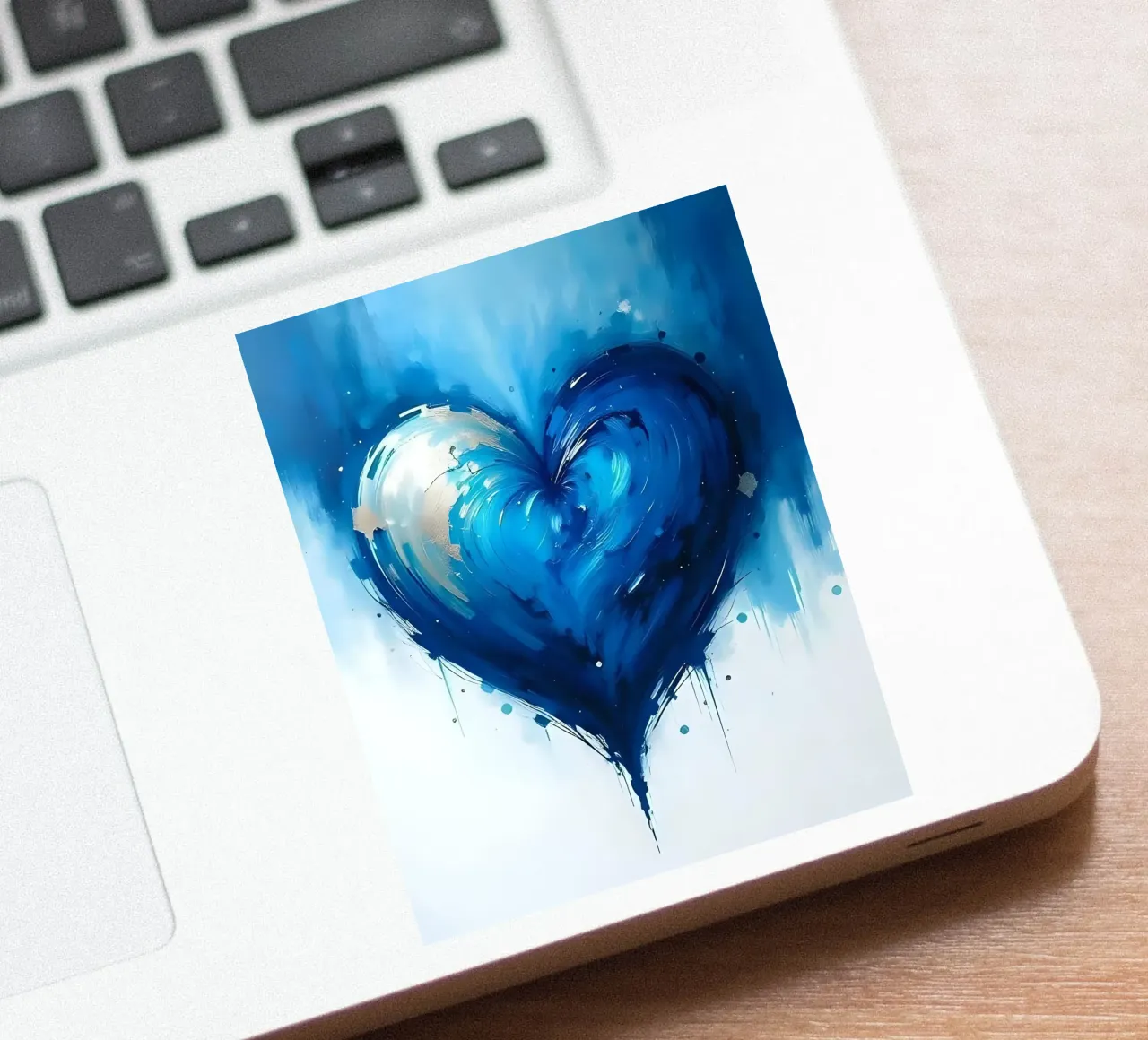 cuore_blu_argento_5 adesivo da Pink- und LoveArt by LK