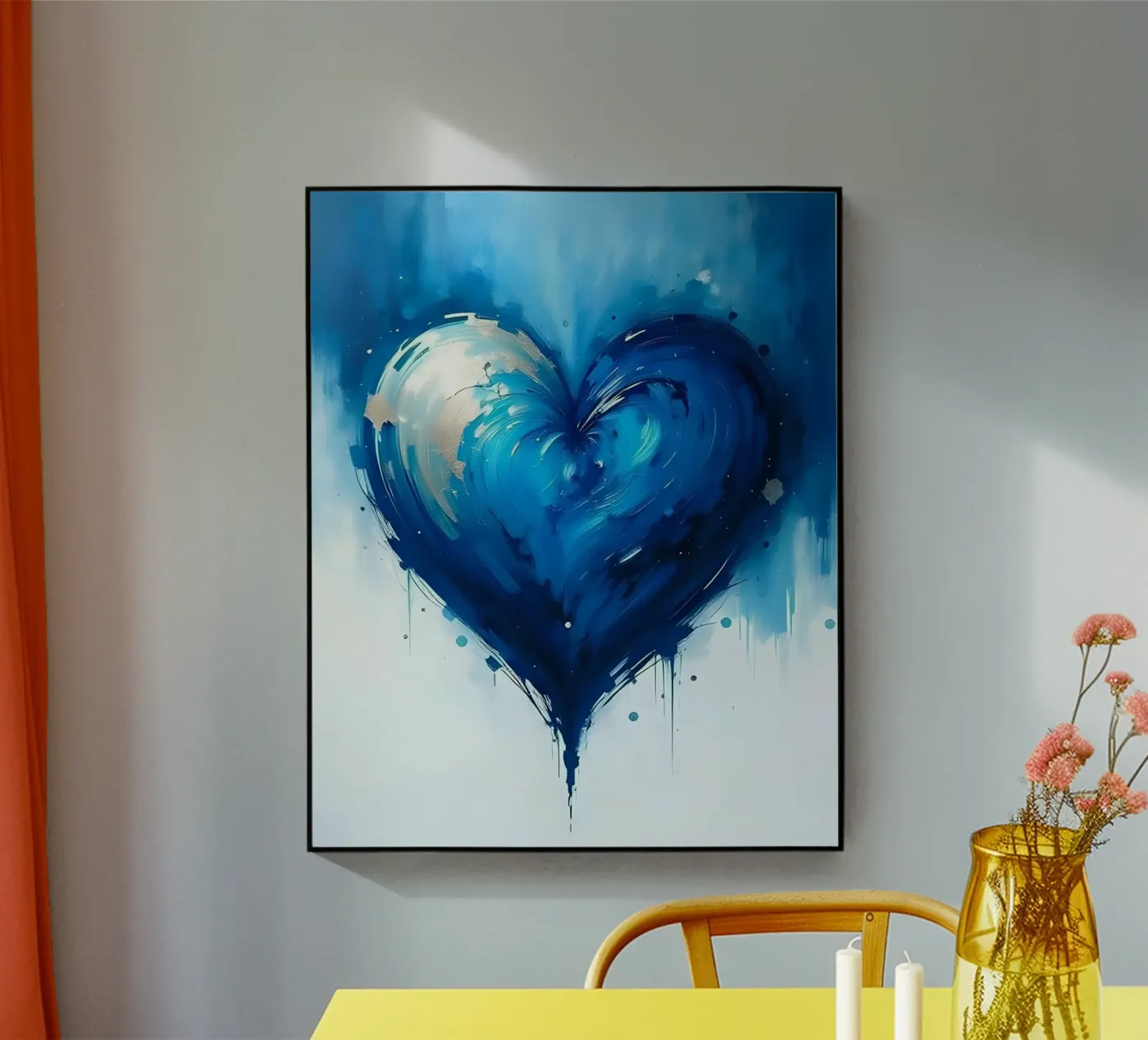 heart_blue_silver_5 plexiglass da Pink- und LoveArt by LK