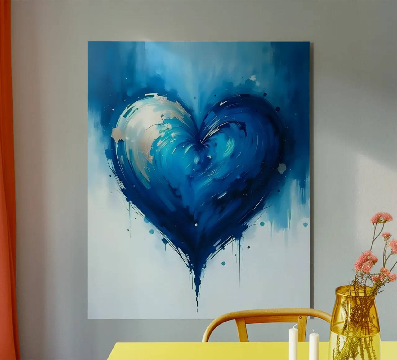 cuore_blu_argento_5 alluminio dibond da Pink- und LoveArt by LK