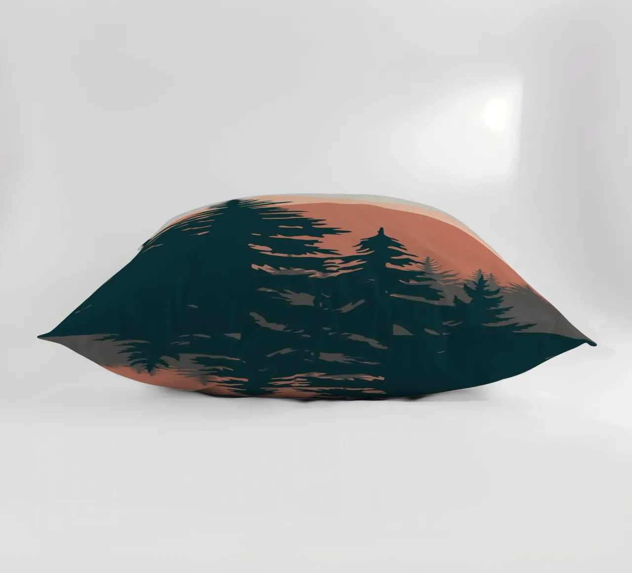 Pine Trees In The Mountains decorative cushion by Little Dean