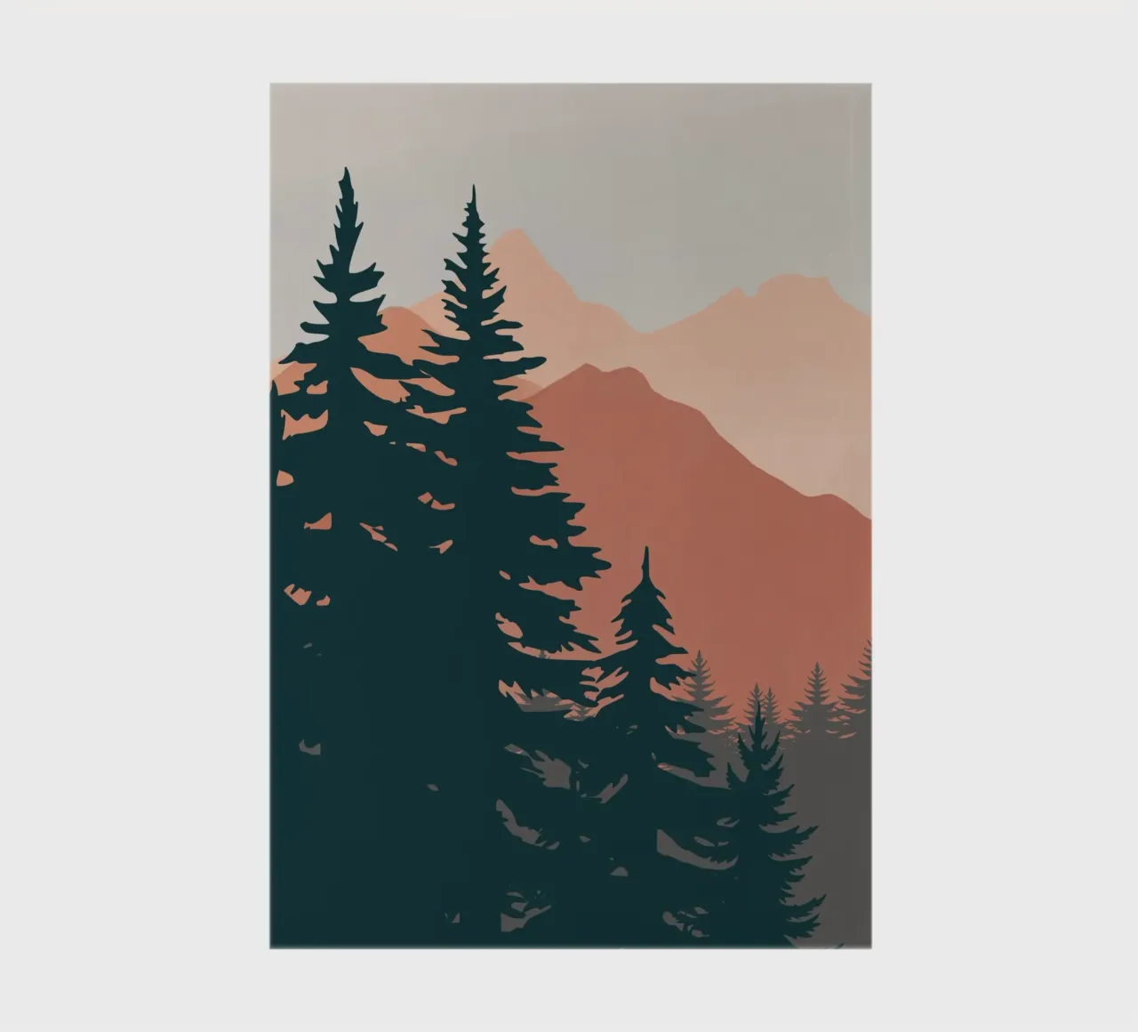 Pine Trees In The Mountains notebook by Little Dean