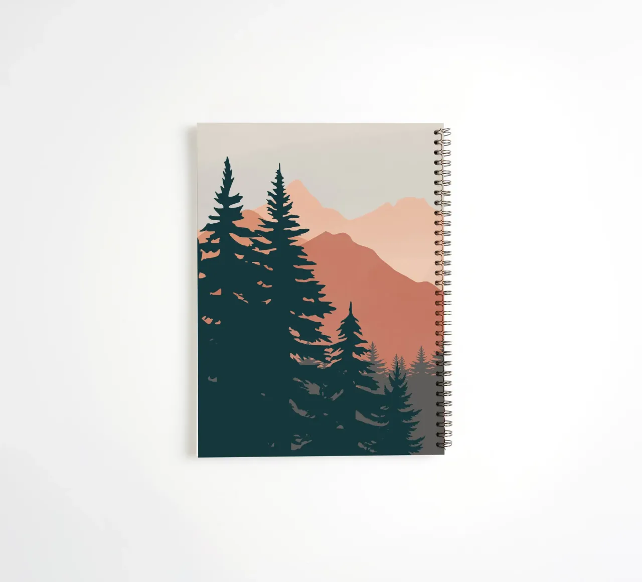 Pine Trees In The Mountains spiral notebook by Little Dean