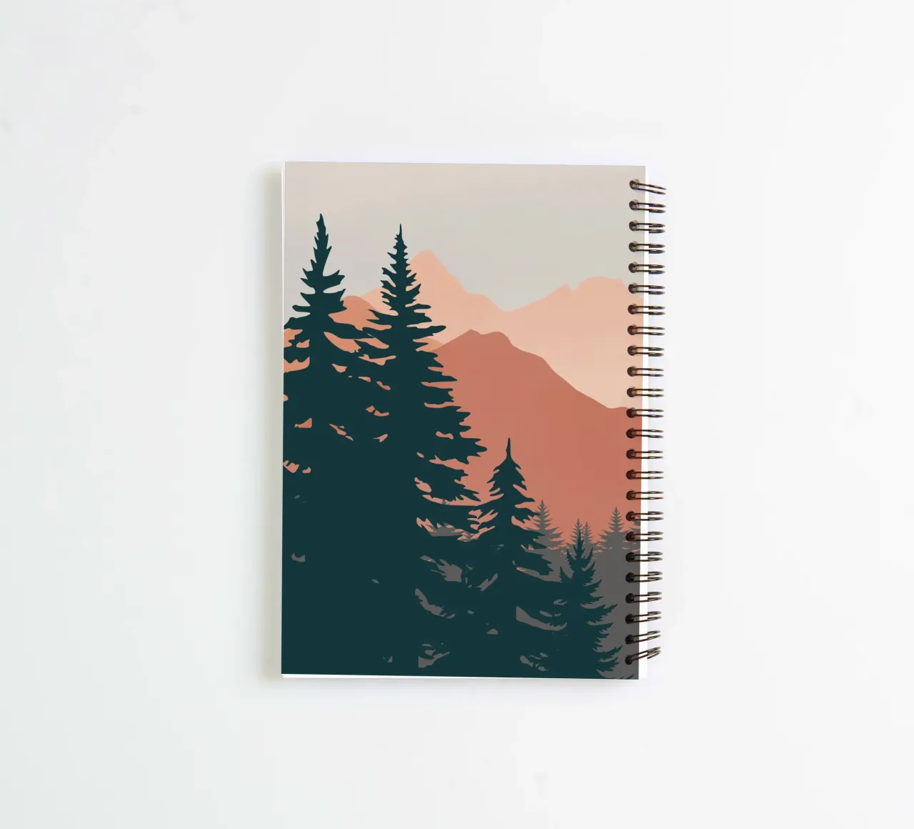 Pine Trees In The Mountains spiral notebook by Little Dean