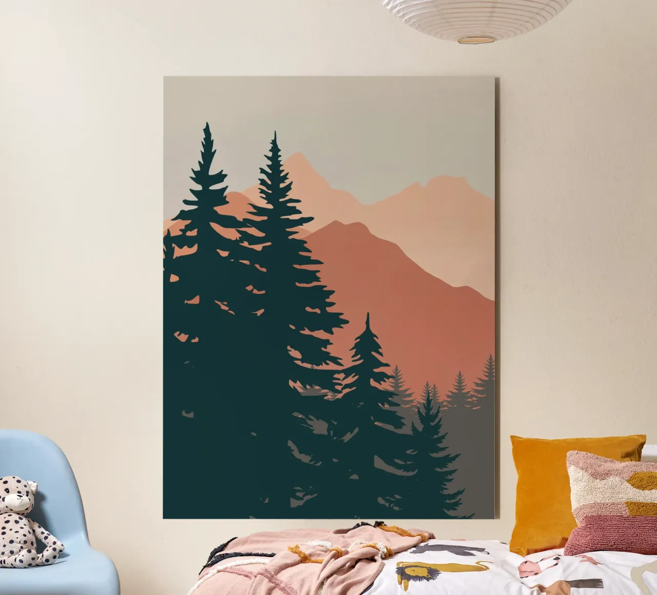 Pine Trees In The Mountains alu-dibond by Little Dean