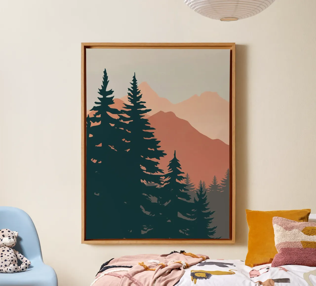 Pine Trees In The Mountains canvas by Little Dean