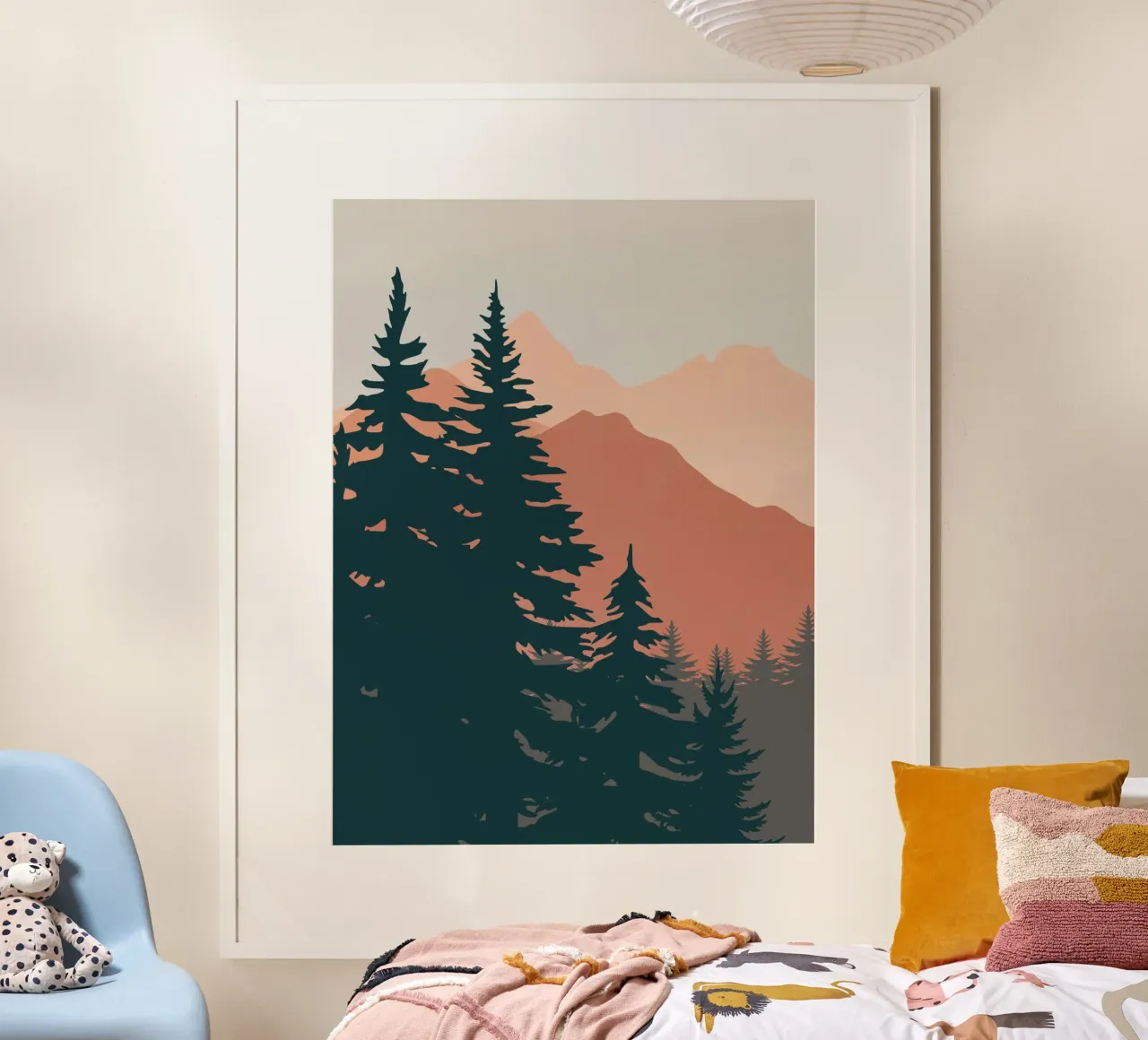 Pine Trees In The Mountains hahnemühle by Little Dean