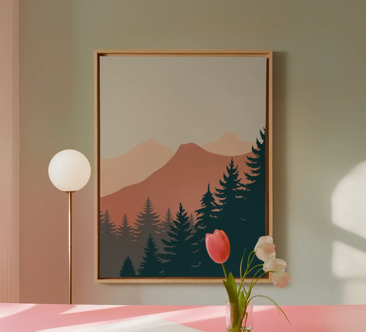 Pini in montagna 02 tela da Little Dean