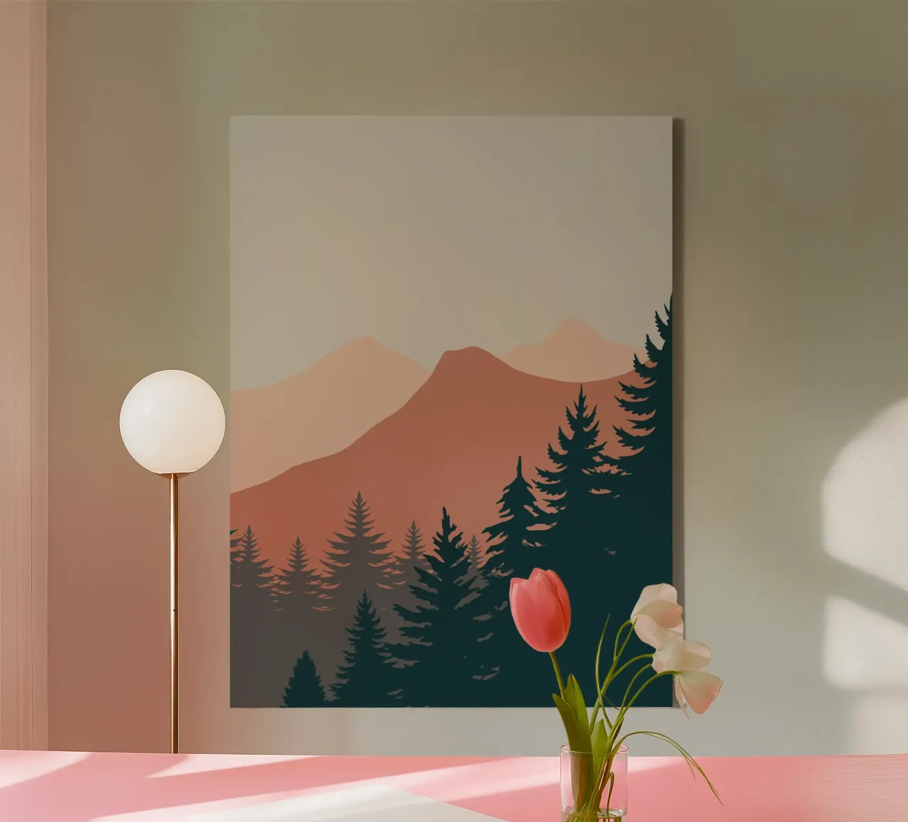 Pini in montagna 02 tela da Little Dean