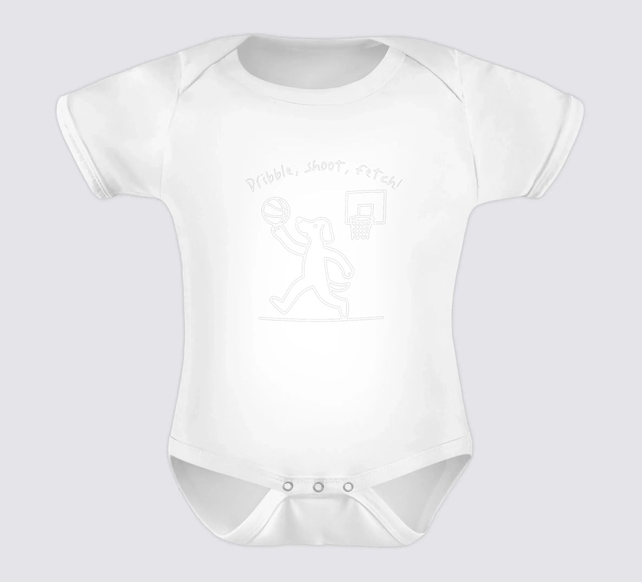 Dribble, shoot, fetch body neonato maniche corte da edsonramosart