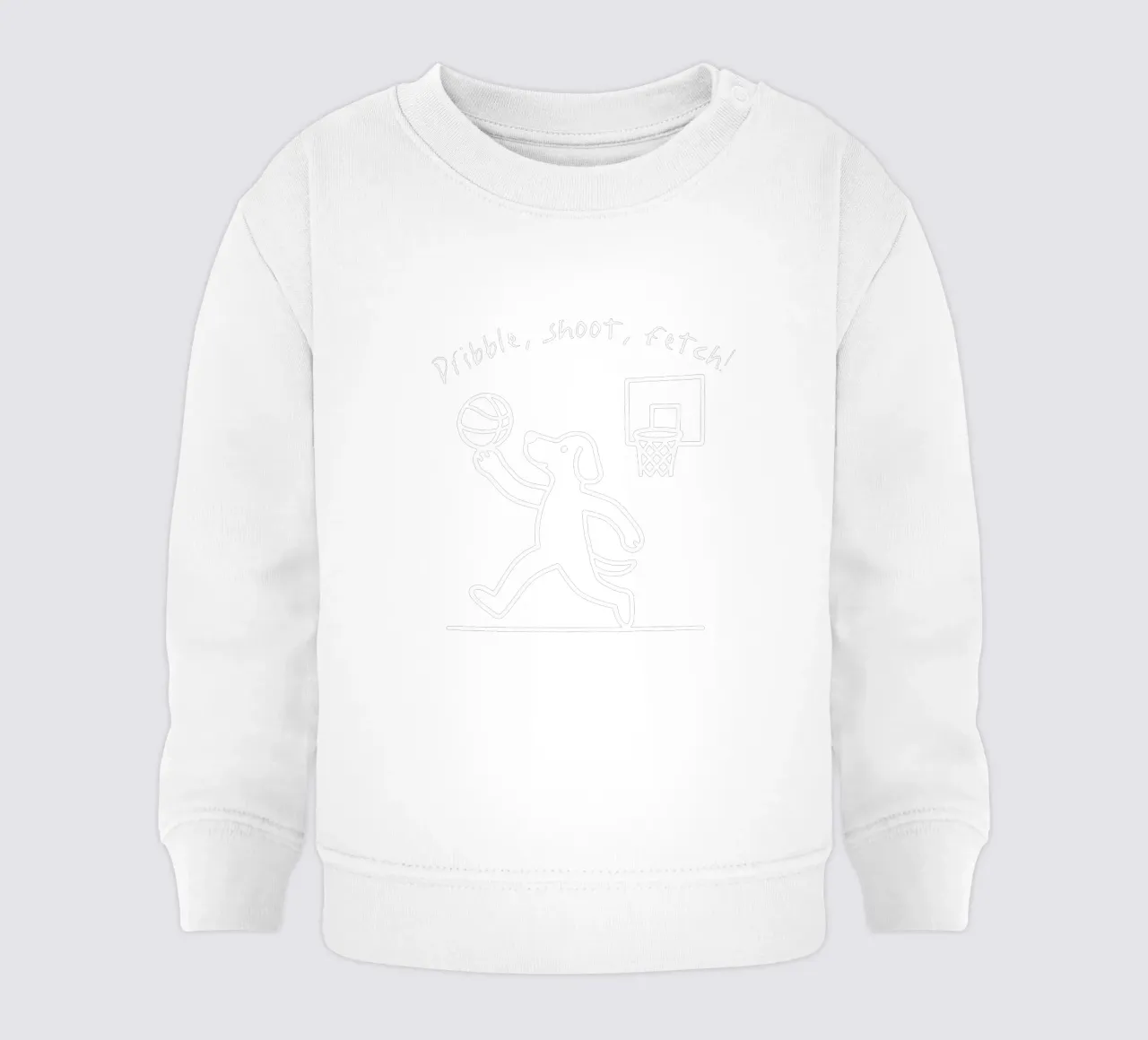 Dribble, shoot, fetch Baby Sweatshirt von edsonramosart
