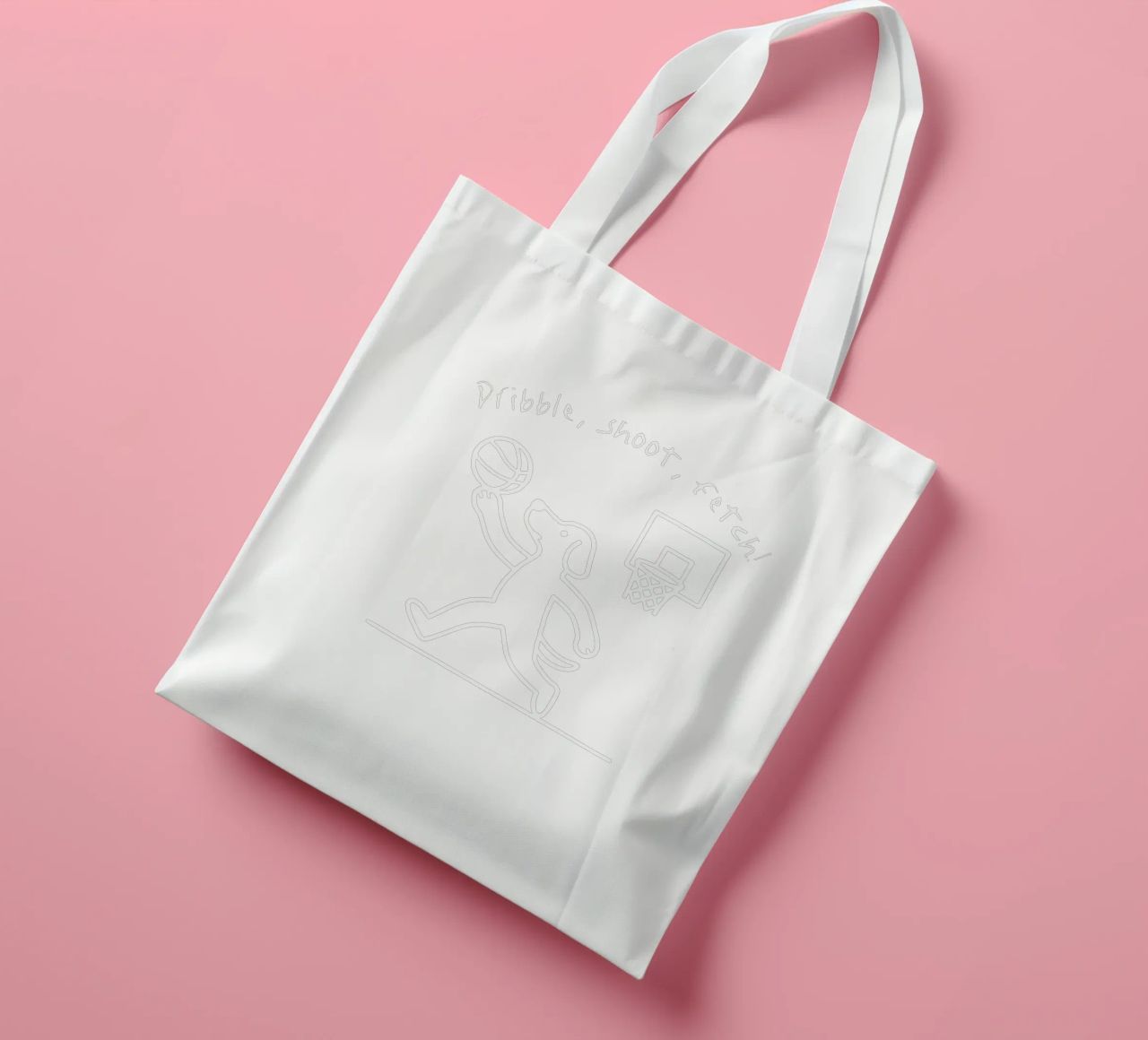 Dribble, shoot, fetch borsa in juta da edsonramosart