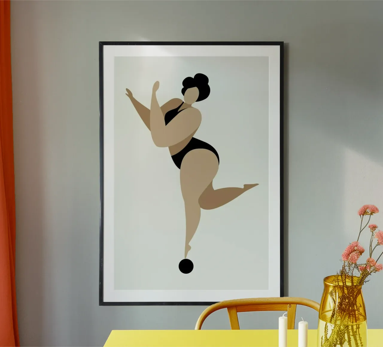 Dancing Queen Black poster da Kubistika