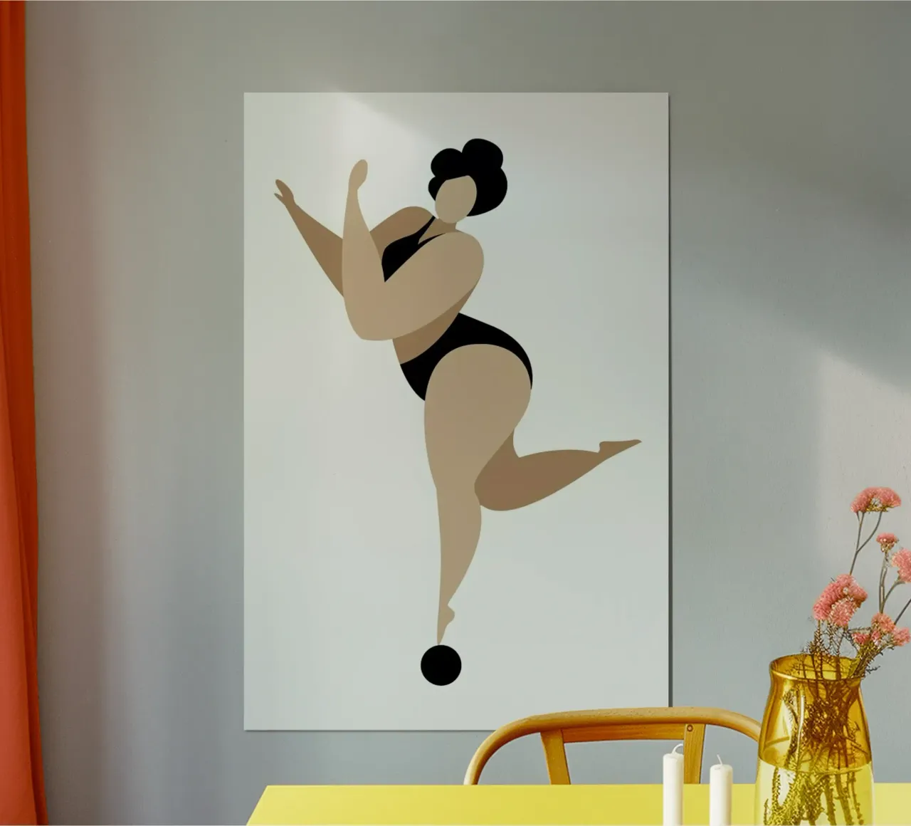 Dancing Queen Black poster da Kubistika