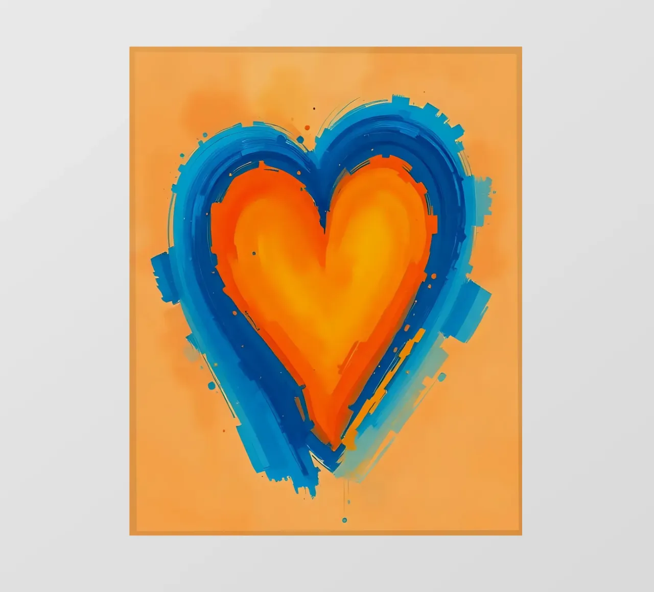 Herz_blau_orange_2 pvc cover by Pink- und LoveArt by LK