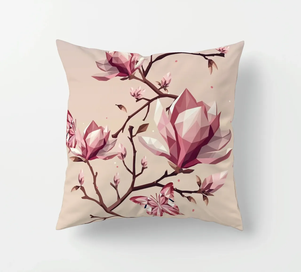 Magnolie e farfalle - Una bellezza delicata cuscino da namosh