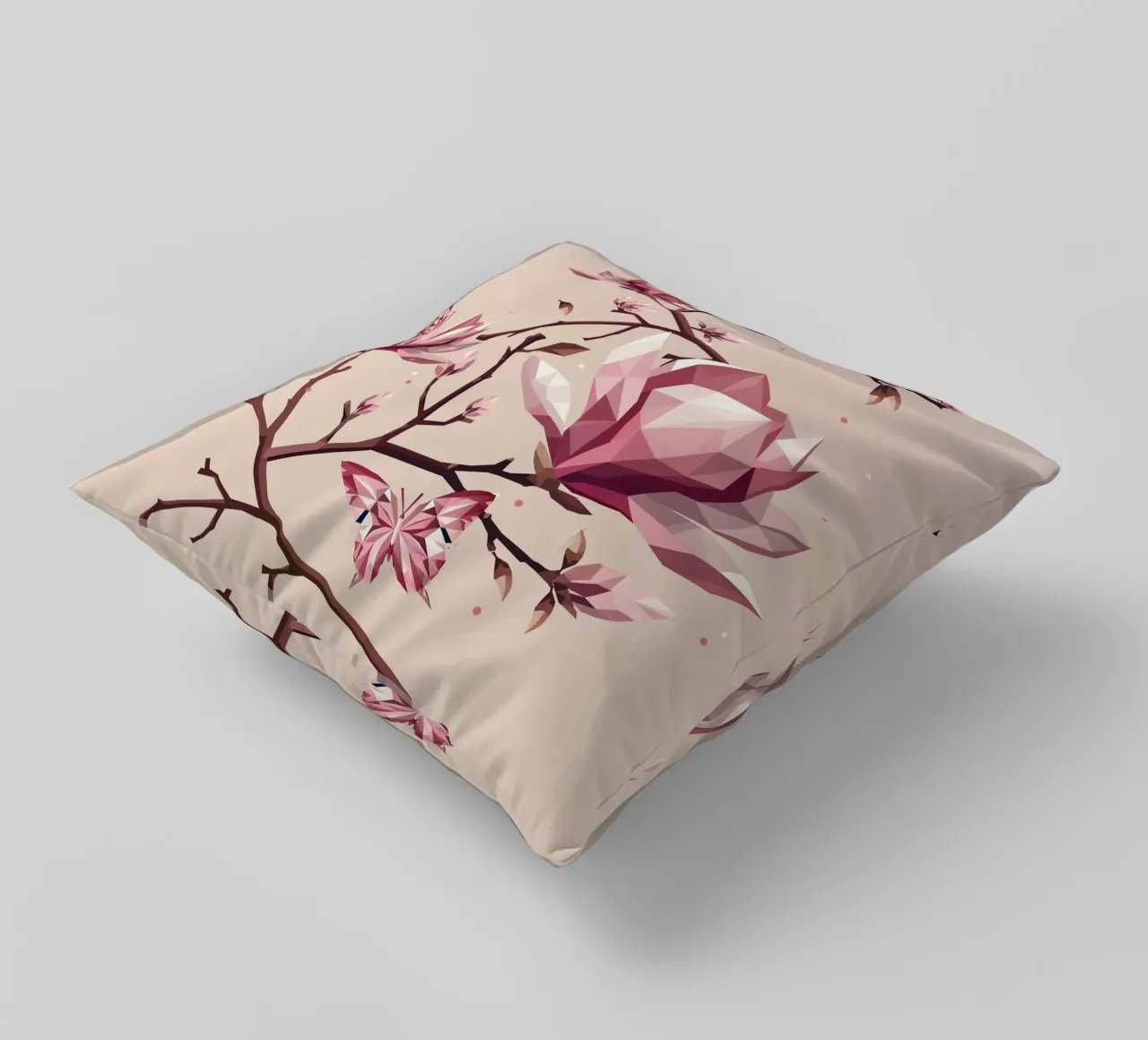 Magnolie e farfalle - Una bellezza delicata cuscino da namosh