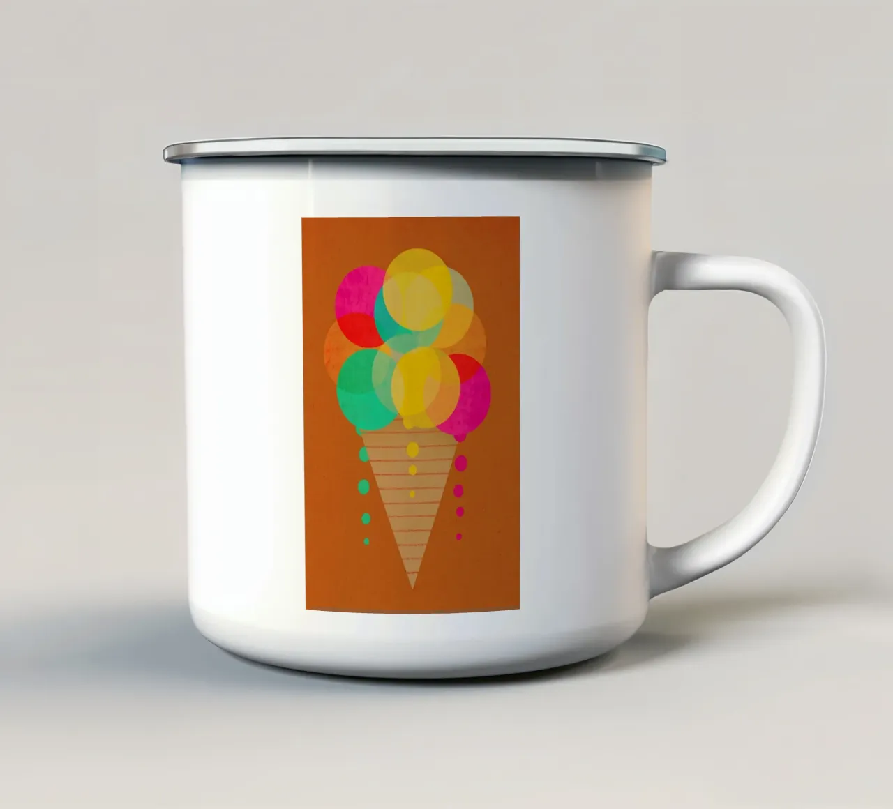 Neon Ice Cream tazza in smalto da treechild