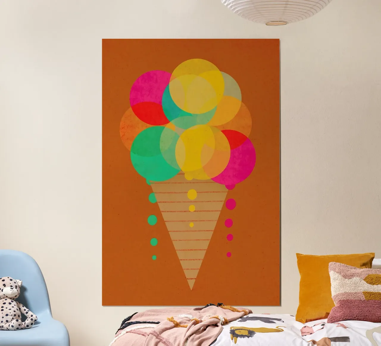 Neon Ice Cream carta hahnemühle da treechild