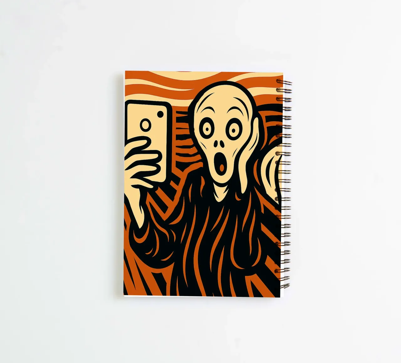 the selfie scream spiral notebook by ramosashop