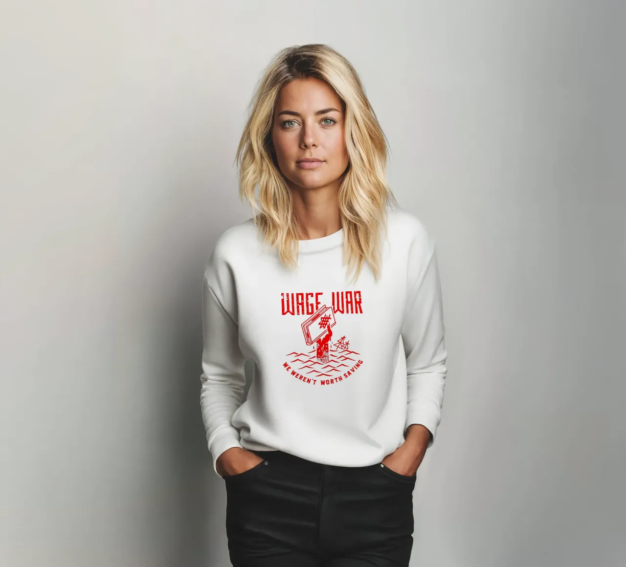 Fare una guerra che non valeva la pena di salvare felpa da DuncanBennett shop