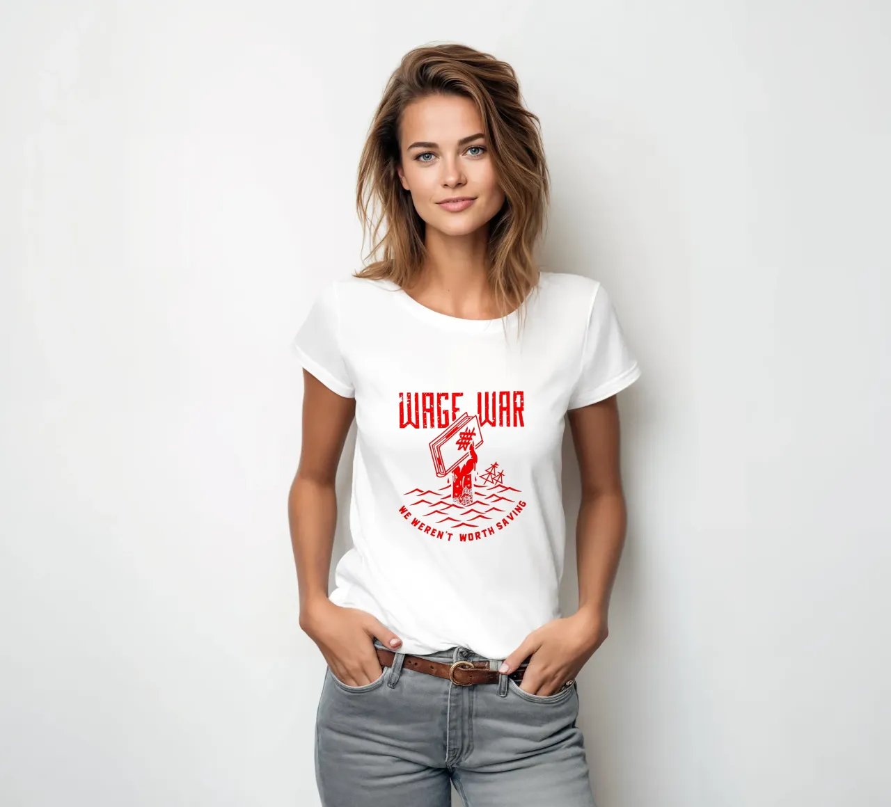 Krieg führen Wir waren es nicht wert, gerettet zu werden Frauen T-Shirt von DuncanBennett shop