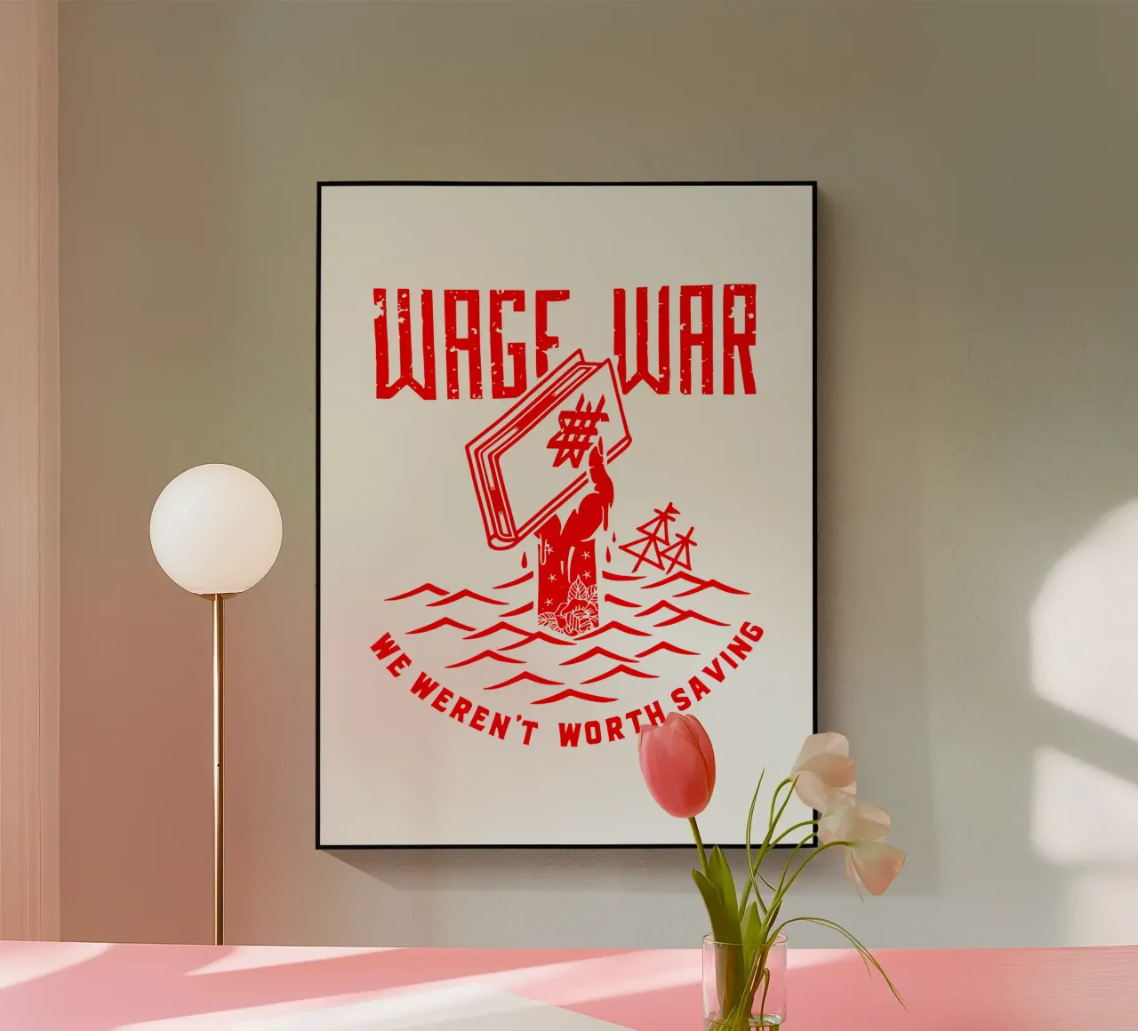 Krieg führen Wir waren es nicht wert, gerettet zu werden Acryl-Glas von DuncanBennett shop