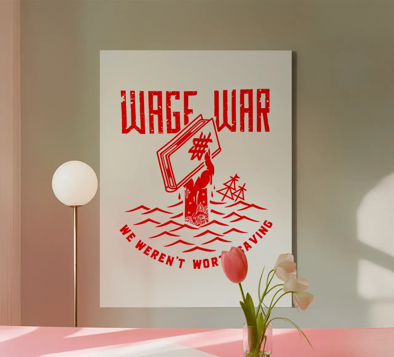Krieg führen Wir waren es nicht wert, gerettet zu werden Leinwand von DuncanBennett shop