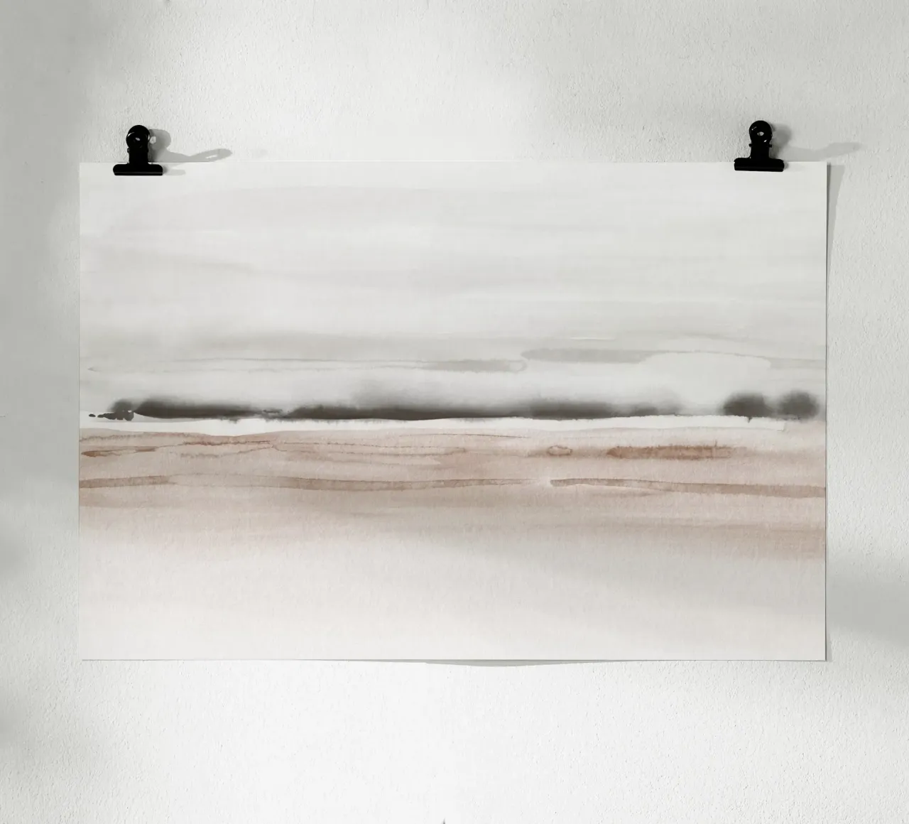 Brown and gray sea waves hahnemühle by NouveauPrints