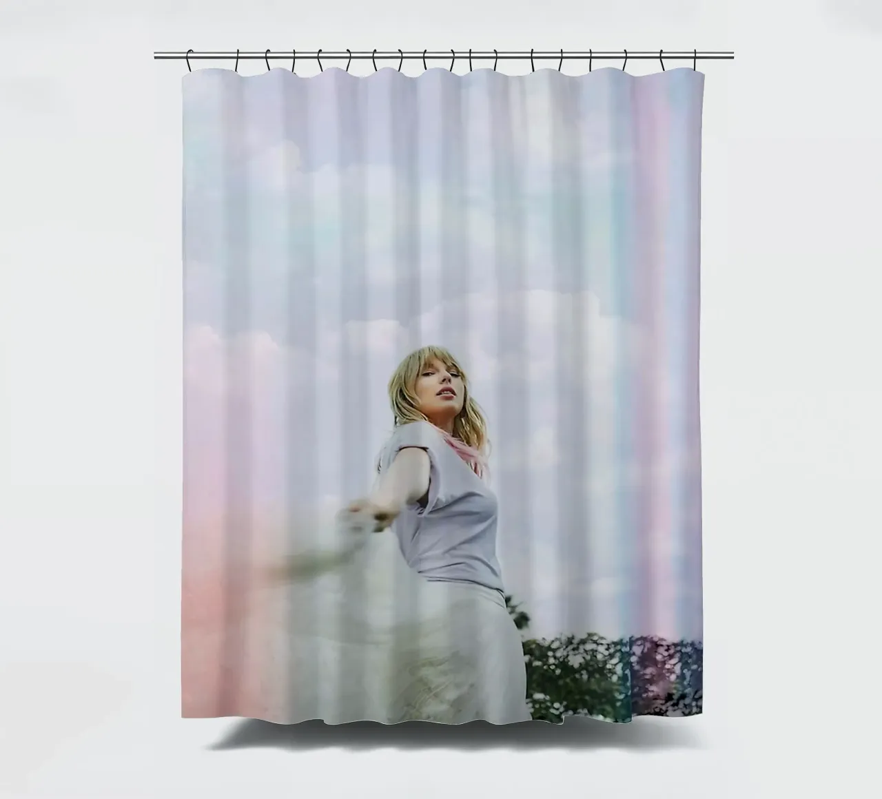 Taylor Swift on rainbow frame tenda da doccia da avissta