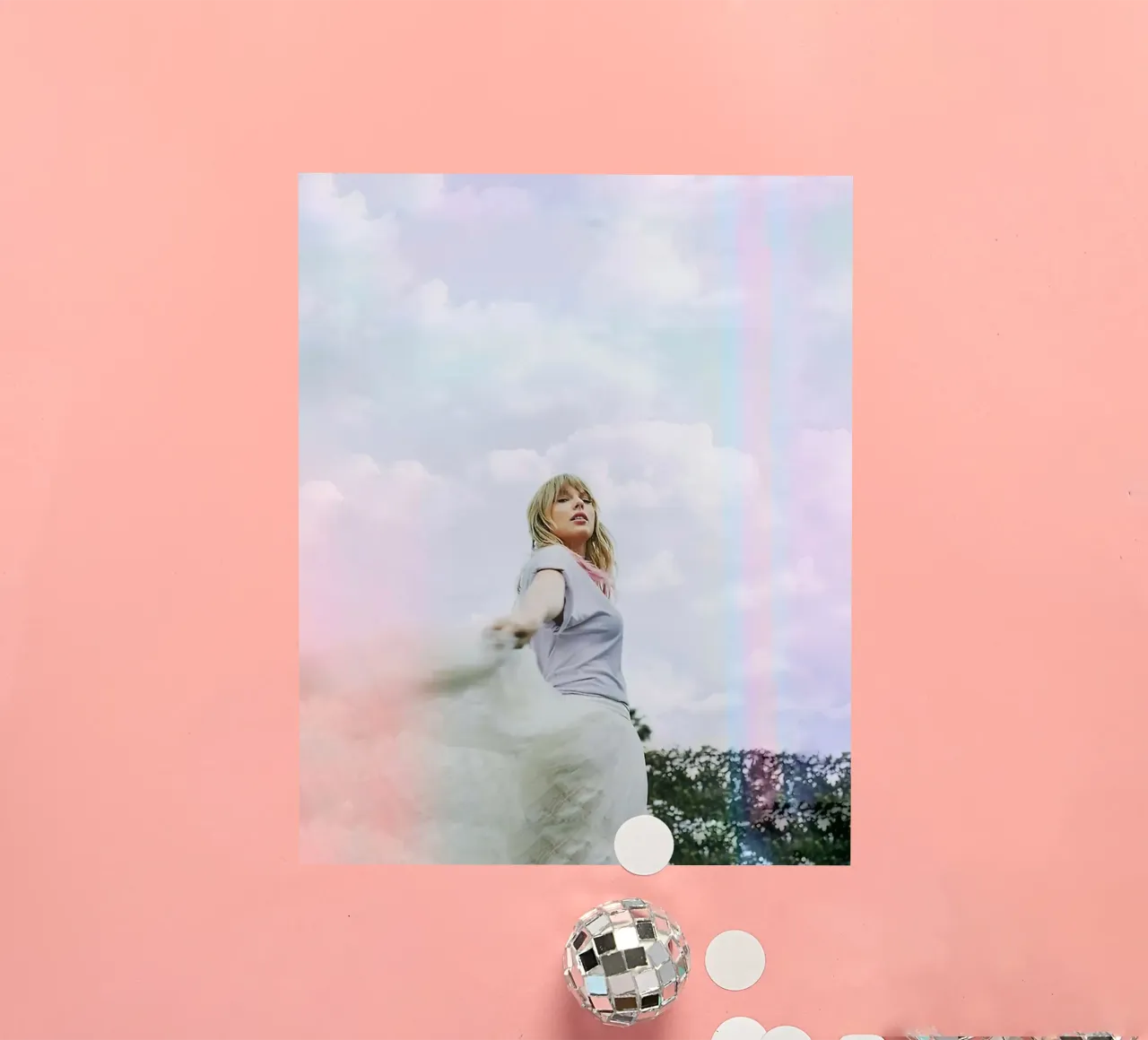 Taylor Swift on rainbow frame adesivo da avissta