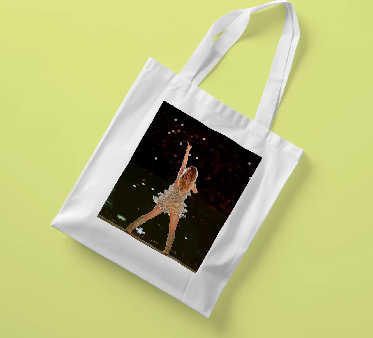 From Back Taylor Swift borsa in juta da avissta