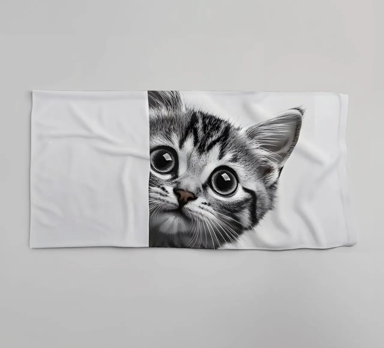 The cat won't stop mousing towel by M-Ulrich-Digital Art