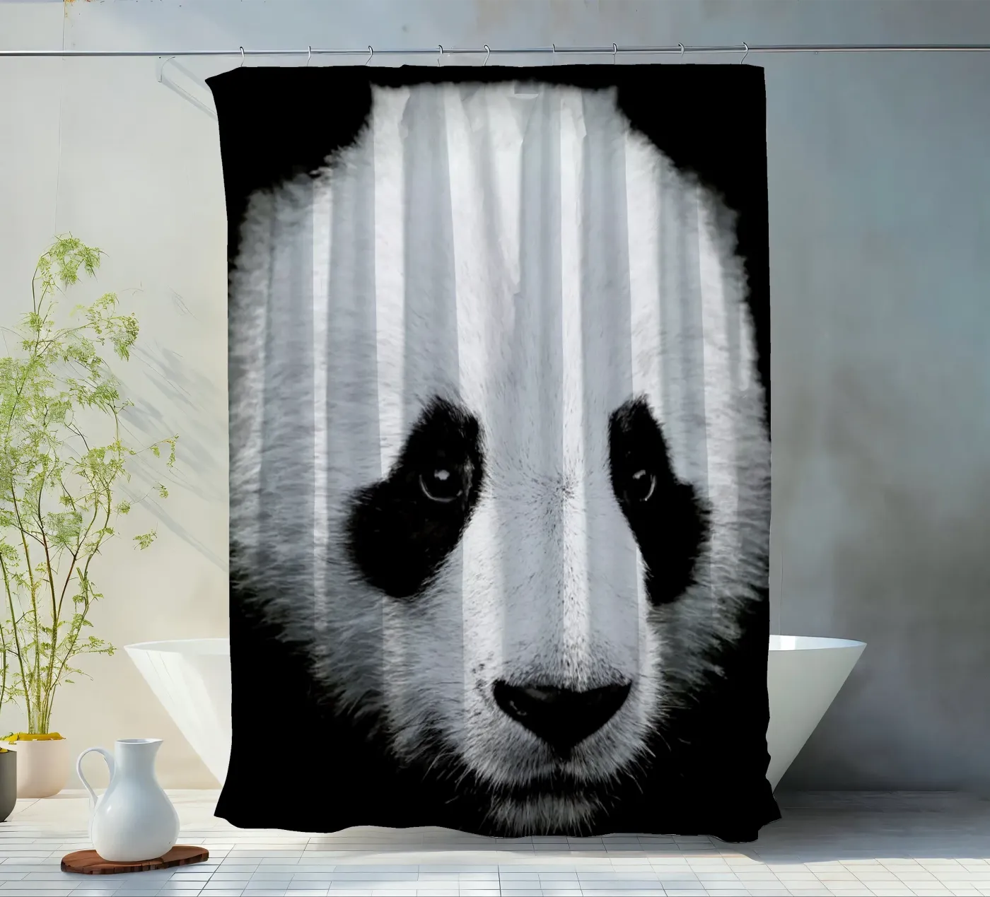 Panda Duschvorhang von Natural Kingdom