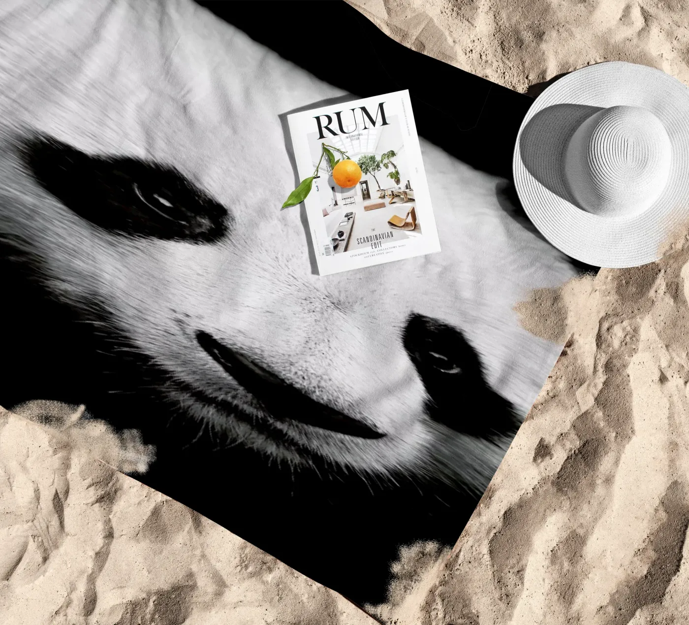 Panda beach towel by Natural Kingdom