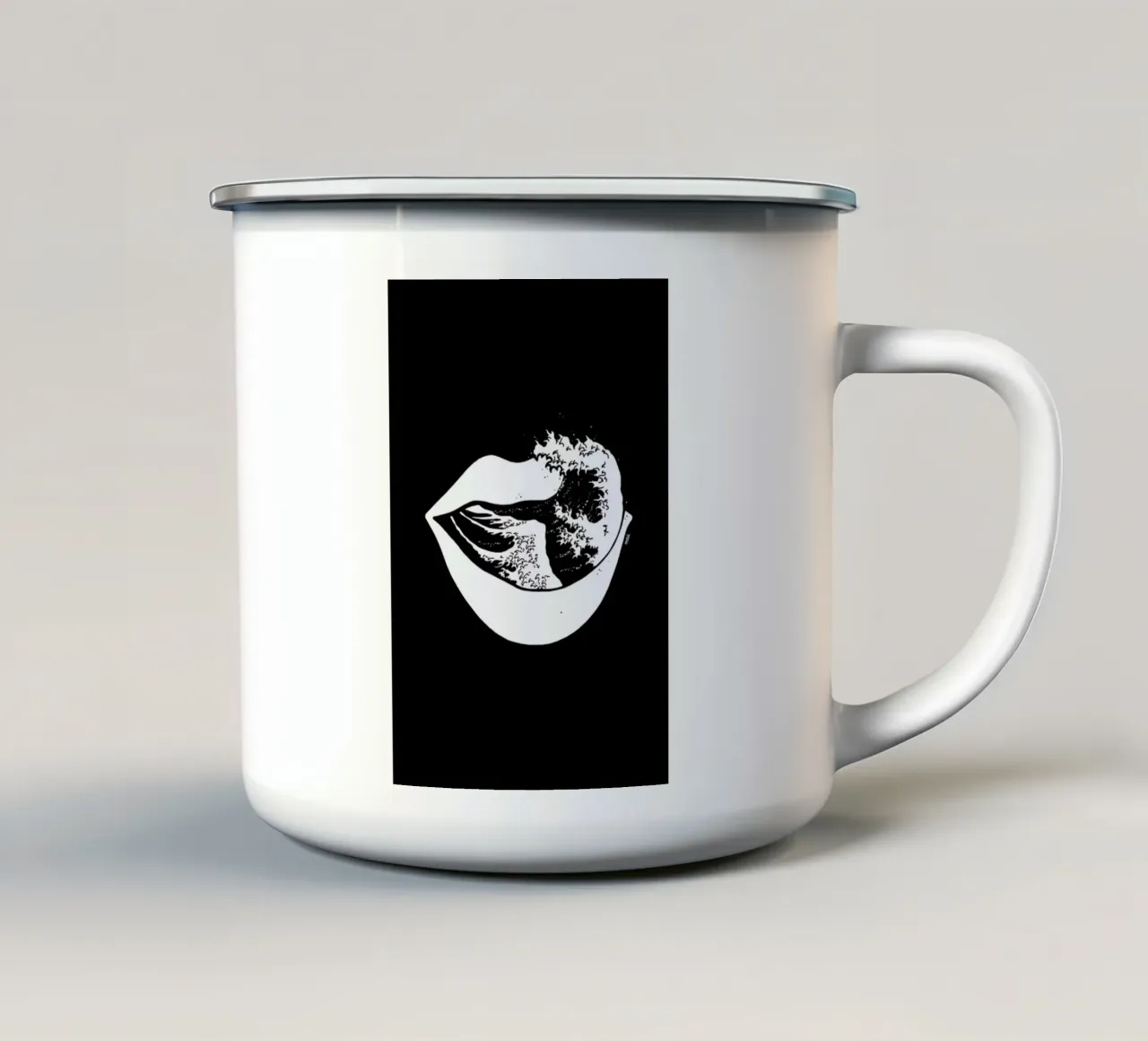 The Big Wave of Mouth tazza in smalto da Ninhol