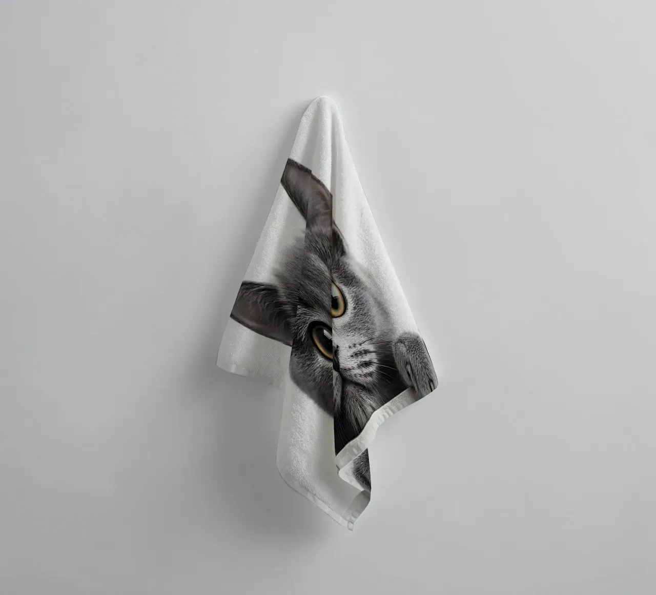 Curious paws at the edge of the table towel by M-Ulrich-Digital Art