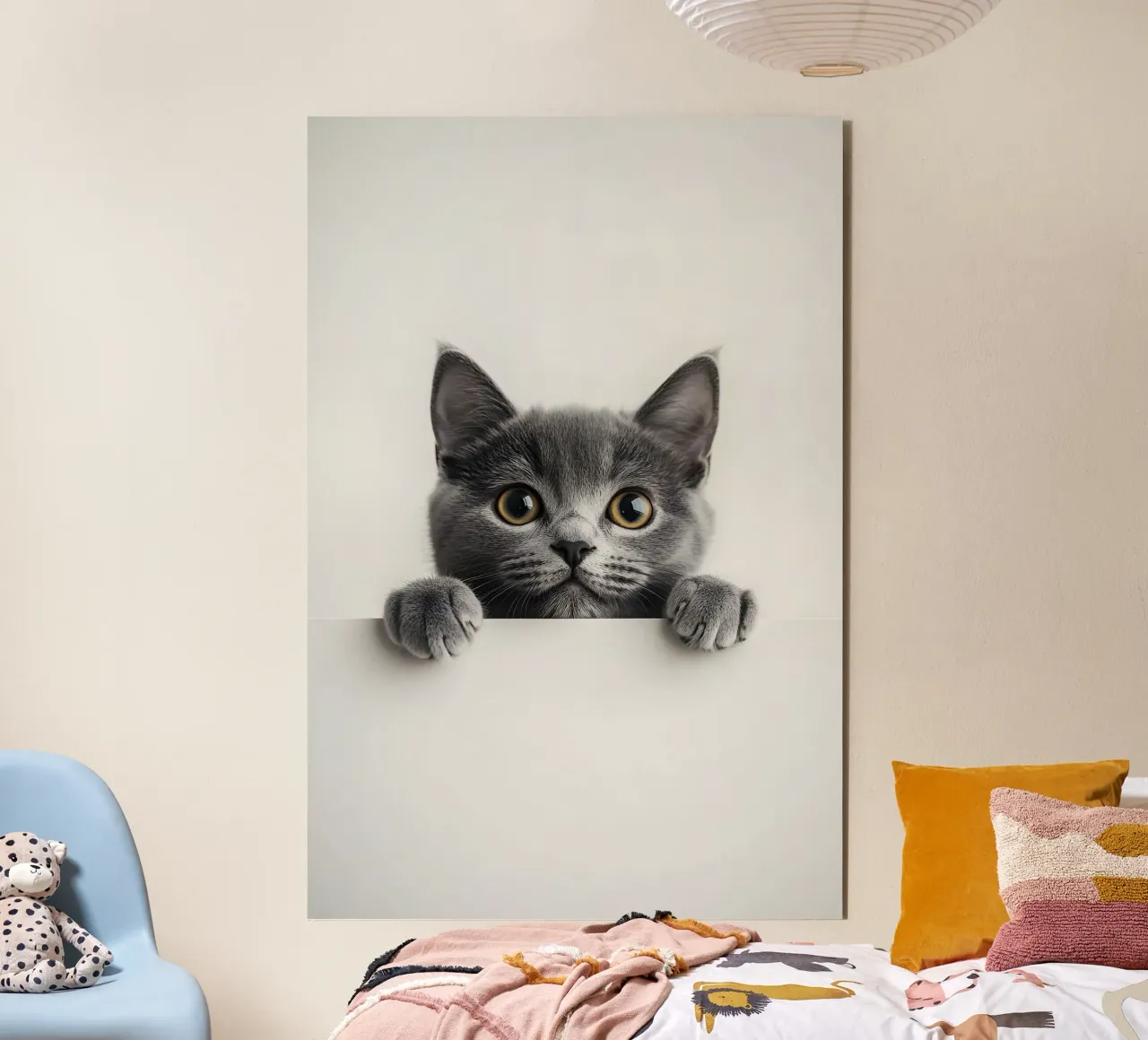 Curious paws at the edge of the table forex plate by M-Ulrich-Digital Art