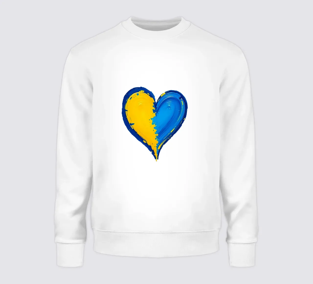 cuore_blu_giallo_2a felpa da Pink- und LoveArt by LK