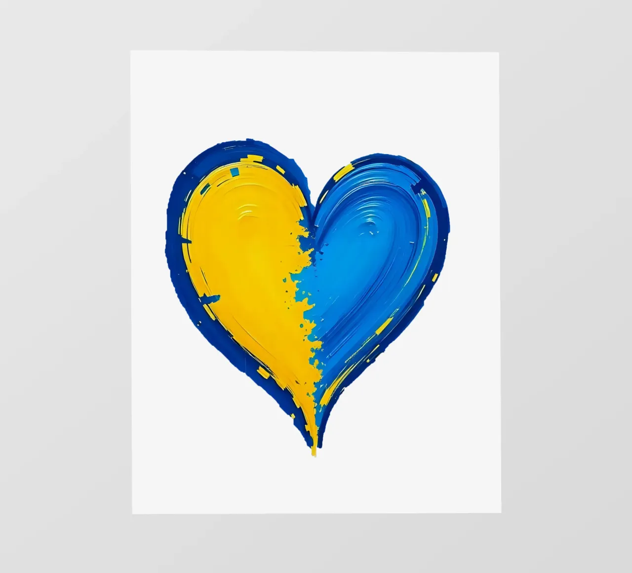 cœur_bleu_jaune_2a bâche pvc de Pink- und LoveArt by LK