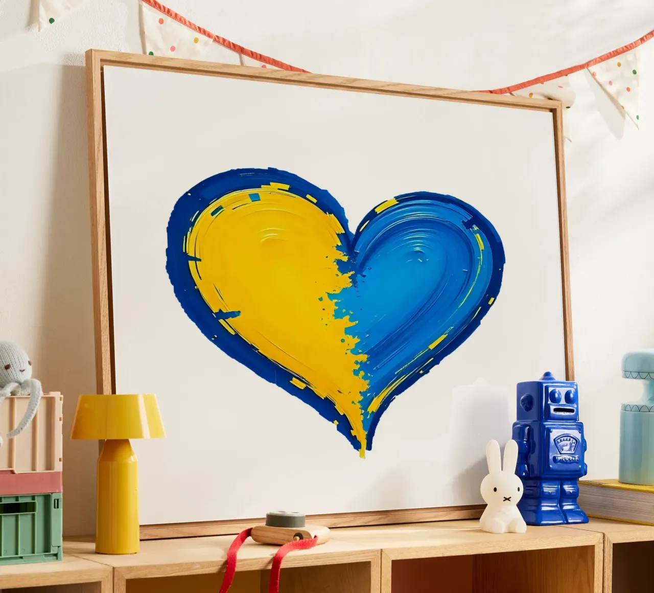 cuore_blu_giallo_2a plexiglass da Pink- und LoveArt by LK