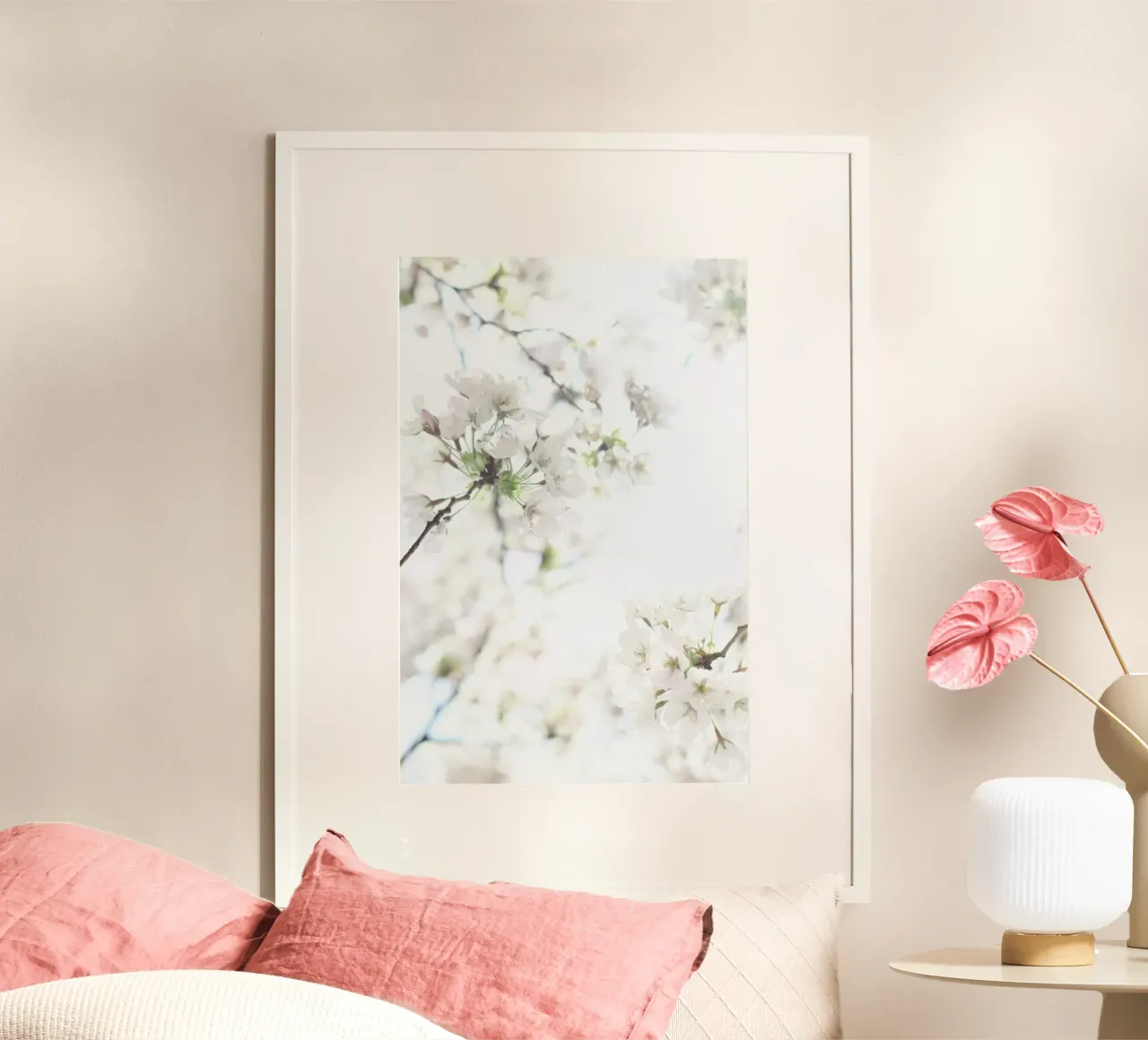 Cherry Blossoms 1 poster con telaio in alluminio da Marlene Sørensen
