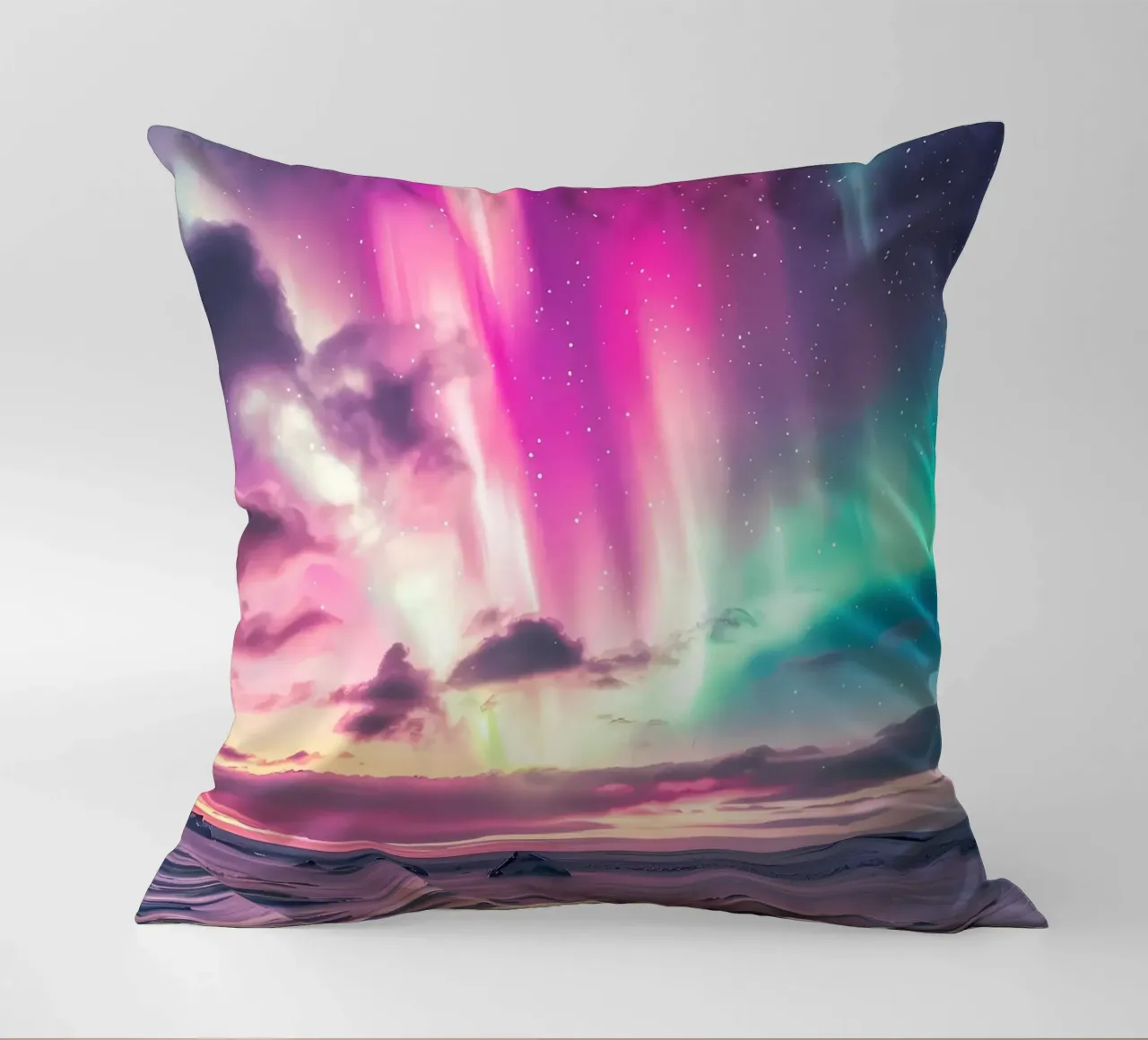 L'Aurora Boreale colorata cuscino da Matthew Katz